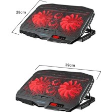 Speeder Sx-15 4 Adet Fanlı 9"-17" Inç Ledli LCD Kontrol Panelli Standlı Notebook Laptop Soğutucu