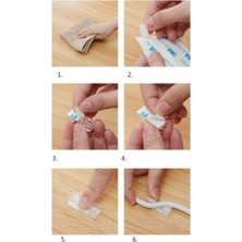 20 Adet Kablo Sabitleyici Klips Seti Yapışkanlı Kablo Düzenleyici Klips Masa Duvar Kablo Toplayıcı Şarj Kablosu Tv Bilgisayar Ofis Düzen Aparatı