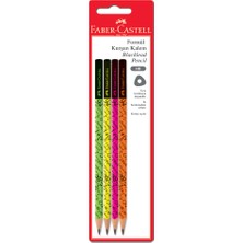Faber-Castell Blister Formül Kurşun Kalem 4'lü Blister Formül Renkli Tasarım Ergonomik Kullanım İçin