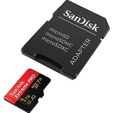 1 Tb Extreme Pro Microsdxc Kart + Sd Adaptör + Rescuepro Deluxe, 200 Mb/s'ye Kadar, A2 Uygulama Performansı, Uhs-I, Sınıf 10, U3, V30 ile