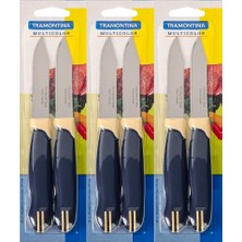 Pinkev Tramontina 6 Adet Paslanmaz Çelik Tırtıklı Kısa Meyve Soyma Bıçak Seti - Klasik