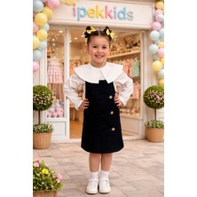 İpek Kids Ipekkids Kız Çocuk Kot Salopet Poplin Gömlek