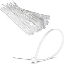 Elektrik Kablosu Kablo Bağı Klips Plastik Kelepçe Cırt Cırt Kelepçe 10 Cm-2,5 mm (100, Beyaz)