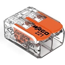 Wago 221 – 412 Steckerleitung 2 Merdiven, Kompakt Fiş Pack Of 100 221-412 100