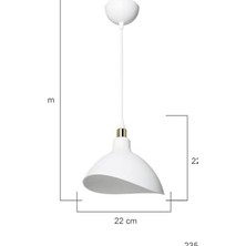 Ag Lightdesign Beyaz Sarkıt Avize Yatak Odası Salon Mutfak Koridor Lamba 22 AGNM44