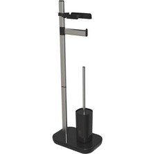Suı Tuvalet Kağıtlık Tuvalet Fırçalı-Siyah M-E75T-06