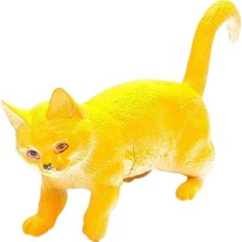 Bakio 🐱 Sarı Oyuncak Kedi Figürü – 13 cm