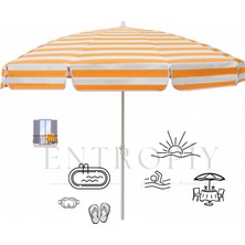 Entropiy 200 cm Deniz Plaj Şemsiyesi - Büyük Oxford Kumaş Plaj Şemsiyesi – Eğilebilir  Gölgelik – Balkon, Teras, Balıkçılık ve Işyeri Önü Seyahat Için