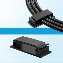 12 Adet Kablo Düzenleyici Klips – Güçlü Kendinden Yapışkanlı Kablo Tutucu – Masa Altı - Masa Üstü ve Duvar Kablo Yönetimi – Usb, Şarj, Hdmı, Ethernet Kablosu ve Ofis Kabloları Için Uygun 12’li Set