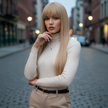 Chic Haven Düz Perçemli Uzun Fiber Sen Peruk / Balköpüğü