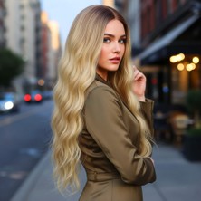 Chic Haven Fiber Sen Uzun Su Daası Peruk / Kumral / Sarı Ombreli