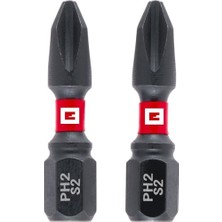 Orijinal Çift Torsiyonlu Darbeli Bit Seti, 2 Parça, 30 Mm, Ph2 (S2 Çelik, Yüksek Dayanıklılık, Çift Torsiyon Etkisi, Kırmızı Renk Halkası, C 6.3 Sap) - 49132020