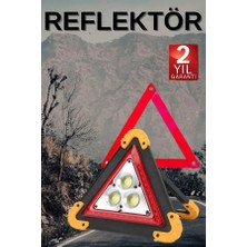 TeknoKapsül Solar Şarjlı Çok Fonksiyonlu Reflektör Işıklı Ikaz Lambası Acil Durum Reflektörü Acil Durum Uyarı L