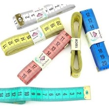 Profesyonel Vücut Beden Ölçüm Metresi, Terzi ve Diyetisyen Mezurası 150 cm - Çift Taraflı Renkli Şerit Metre - Vücut Ölçüm, Dikiş ve Nakış Için Yumuşak Esnek Ölçü Aleti (Karışık Renkler)