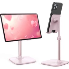 Cep Telefonu Standı, Doboli Masa Için Telefon Standı, ve Tüm Cep Telefonları Tablet ile Uyumlu Telefon Tutucu Standı Pembe
