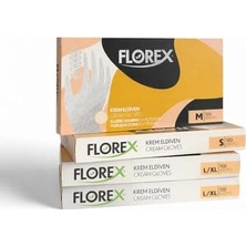Florex Tek Kullanımlık Hibrit Eldiven - Silikon ve Lateks Içermez, Yumuşak Doku ve Elastik Tasarım, Gıda Uyumlu Çok Amaçlı Eldiven