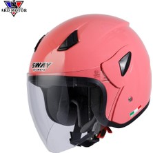 Sway Sw 700 Pembe Yarım Kask