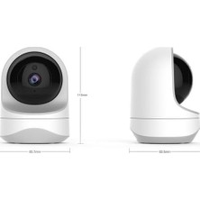 C4U Akıllı Güvenlik Kamerası 360 Derece Dönebilen Kızılötesi Gece Görüşlü Ip Kamera Hd 1080P - 637JBU