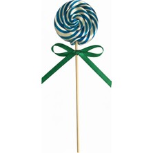 Honey Candy Balcı Şekerleme Büyük Boy Sosyete Şeker 1 Adet Kurdeleli Mavi Beyaz Tutti Frutti Aromalı Lolipop Şeker Bayram Şekeri