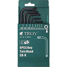 T 26200 Allen Anahtar Seti, Torx, 9 Parça