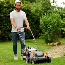 Worx WG927E 40VOLT 2.0AH. Li-Ion 34CM Profesyonel Şarjlı Çim Biçme + WG157E.9 20VOLT 25CM Misinalı Çim ve Kenar Kesme