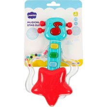 Minibo Gitar Şekilli Müzikli Çıngırak - Pembe Yıldız