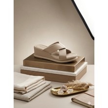 Tarçın Ayakkabı Hakiki Deri Kadın Deri Terlik TRC108-1700