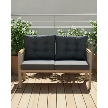Opal 2' (Antrasit) Metal Gövde Balkon-Bahçe-Kafe,çay Seti,koltuk Takımı,oturma Grubu,ofis Koltuğu