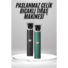 TeknoKapsül Tıraş Makinesi Profesyonel Paslanmaz Çelik T-Bıçak Saç Sakal Vücut