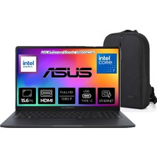 Asus Expertbook B1503CVA Intel Core 7 150U 16GB Ddr5 512GB SSD 15.6" Fhd Windows 11 Pro Taşınabilir Bilgisayar + Snertech Çanta