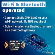 Plus 2pm Gen3 | Wi-Fi ve Bluetooth 2 Kanallı Akıllı Röle Şalteri | Elektrik Tüketimi Ölçümlü Panjur Şalteri | Ev Otomasyonu | Alexa Aksesuarı | Ios Uygulaması