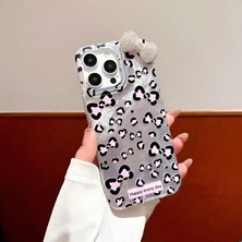 KumOziShop iPhone 15 Pro Uyumlu Yazısız Fiyonk Desenli Fiyonk Aksesuarlı Şeffaf Kılıf