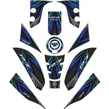 Gogo Premium Yamaha R7 2021 - 2024 Uyumlu Full Tank Pad Set 004