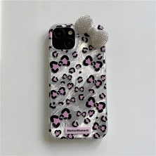KumOziShop iPhone 13/14 Uyumlu Yazısız Fiyonk Desenli Fiyonk Aksesuarlı Şeffaf Kılıf