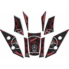 Gogo Premium Yamaha Xmax 2018 - 2022 Uyumlu Tank Pad Set 011