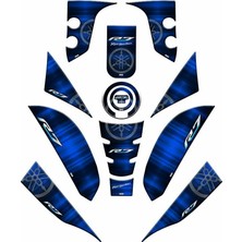 Gogo Premium Yamaha R7 2021 - 2024 Uyumlu Full Tank Pad Set 003