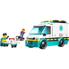 City Acil Yardım Ambulansı 60451 - Model Araç Seven 5 Yaş Üzeri Çocuklar Için Yaratıcı Oyuncak Yapım Seti, Doğum Günü Hediyesi (184 Parça)