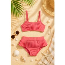 Beniizle Fırfırlı Kız Çocuk Bikini Takımı
