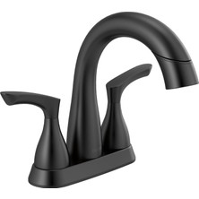 Aşağı Çekin Banyo Bataryası Siyah, Banyo Çekme Musluğu, Aşağı Çekmeli Püskürtücülü Banyo Lavabo Bataryası, Manyetik Yerleştirmeli Merkezli Banyo Bataryası, Mat Siyah 25765LF-BLPD