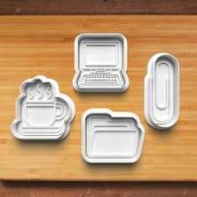 Hobist Ofis Malzemeleri 4 Lü Set Kurabiye Kalıbı ve Şeker Hamuru Kalıbı