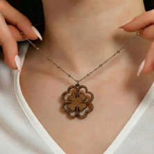 Koçak Takı Ahşap Kolye Modern Özgün Minimalist Takı Model No 292