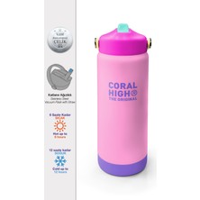 Coral High Pembe Katlanır Ağızlıklı Çelik Termos 650 ml 38397