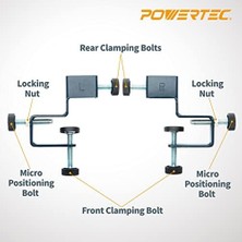 Freedom Books Powertec 71181 Çekmece Ön Montaj Kelepçesi, 2'li Set