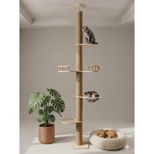 Zeyn Premium / Lüks Kedi Kulesi, Kedi Evi ve Tırmalama Kulesi, Kedi Oyun Kulesi, Kedi Tırmala Kulesi,(Size Özel Yükseklik)