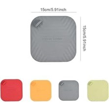 Freedom Books Gri Renk Kare Kötü Koku Önleyici Silikon Mat Banyo Mutfak Lavabo Balkon Gider Tıpası Kapağı