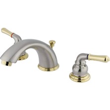 Freedom Books GKB969 Magellan 20 cm Yaygın Lavabo Musluğu, Perakende Açma, Fırçalanmış Nikel/cilalı Pirinç, 5-3/4 Inç Musluk Erişimi