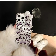 KumOziShop iPhone 13 Pro Uyumlu Yazısız Fiyonk Desenli Fiyonk Aksesuarlı Şeffaf Kılıf