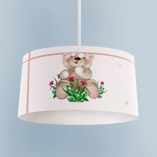 PremiumPort Yavru Çiçekli Ayı Tasarımlı Beyaz Avize, Şık ve Sıcak Atmosfer Için Mükemmel Seçim