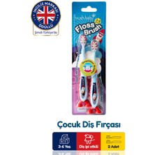 Brush Baby Çocuk Diş İpi Etkili Yumuşak Diş Fırçası - Roket - Çiftli Paket - 3-6 Yaş