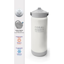 Coral High Kirli Beyaz Katlanır Ağızlıklı Çelik Termos 650 ml 38400
